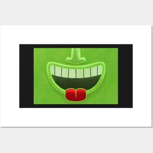 Green Tiki Smile Mask! (Red Tongue Version) Posters and Art